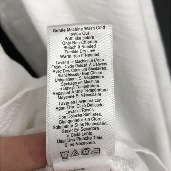 Nation LTD Women's Puff Sleeve Pima Cotton Blouse XS White Regency Heritage - Picture 5 of 10